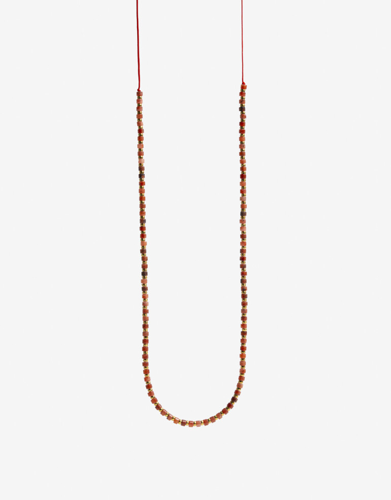 Collares Largos Color Collar Largo Con Mix - Rosa Claro