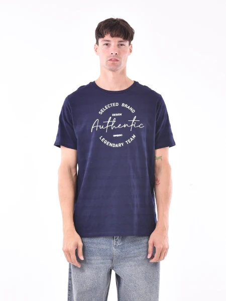 REMERA SELECTED AZUL OSCURO