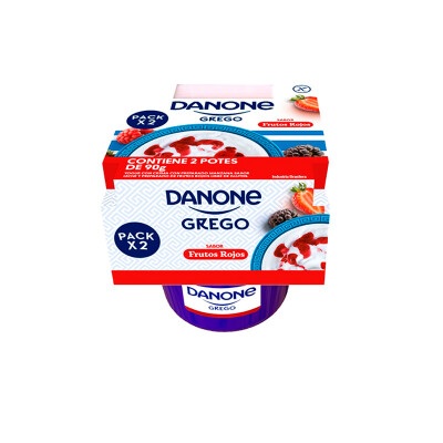 Yogurt Griego Danone Frutos Rojos x2 Yogurt Griego Futos Rojos X2