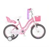 Bicicleta Bebesit Queen rodado 16" con rueditas y canasto Rosa