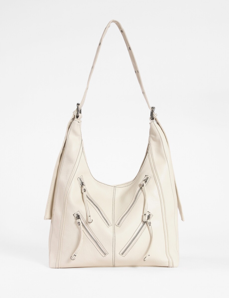 Cartera soft ojalillos - crudo 