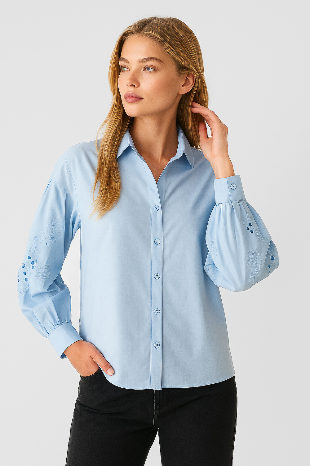 Camisa Bobila Celeste