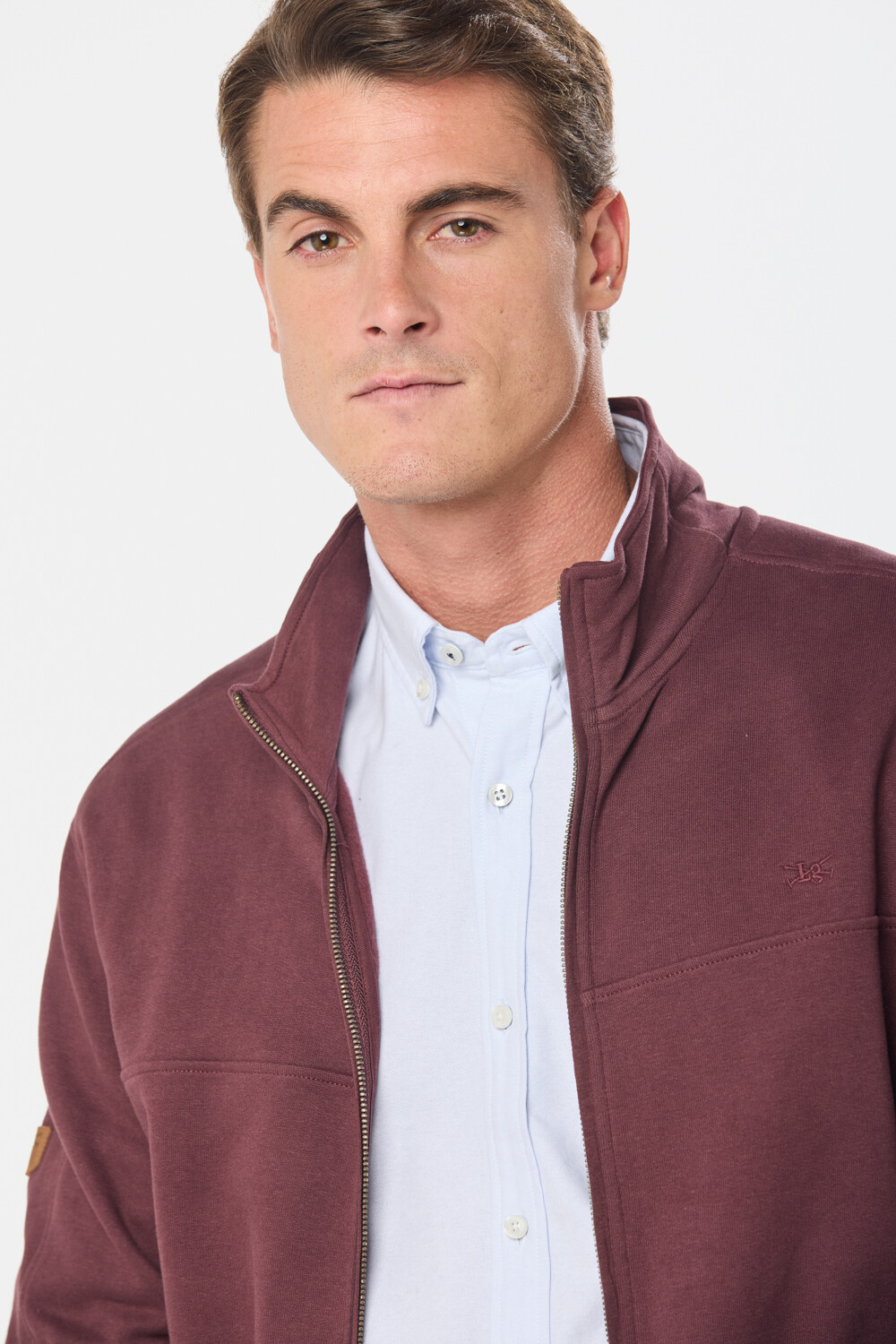CAMPERA DE FELPA CUELLO ALTO Bordo