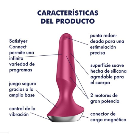 Satisfyer Ilicious 2 Plug Anal Vibrador Bluetooth Gris Rosado