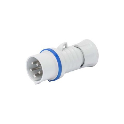 Ficha industrial 3P+T 32A 9HS 220V azul IP44 GG0016