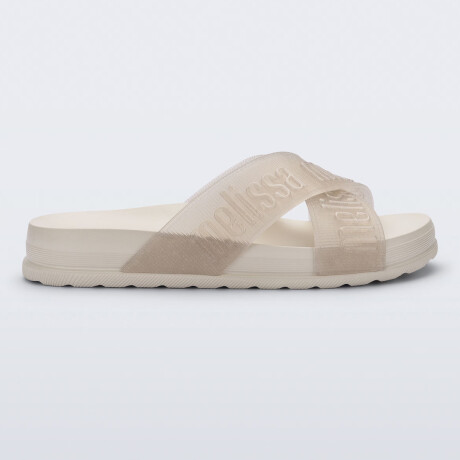 Sandalias Melissa de Dama -COZY SLIDE M LOVER II- 36118BT722 BEIGE/GLITTER