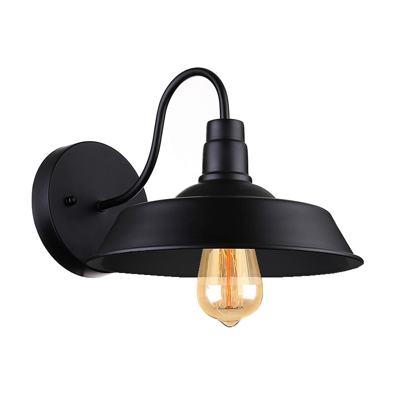 Luminaria de pared Vintage Bell Diámetro 25cm Luminaria de Pared Vintage Bell Negro