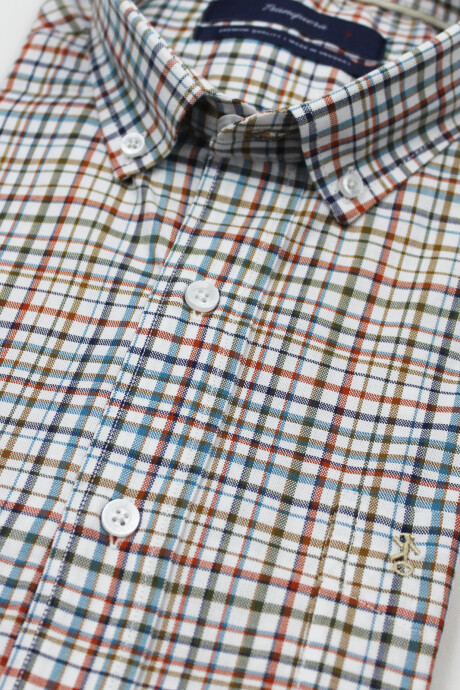 Camisa de Hombre Premium a Cuadros Cuadros Colores