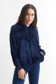 Hoodie sherpa AZUL MARINO