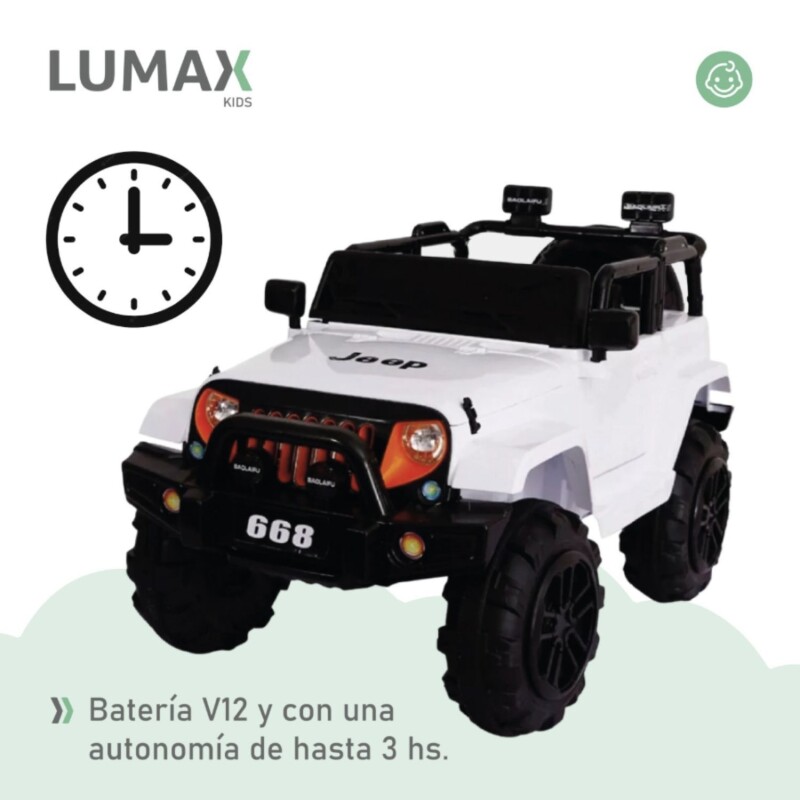 Jeep a batería para Niños Blanco