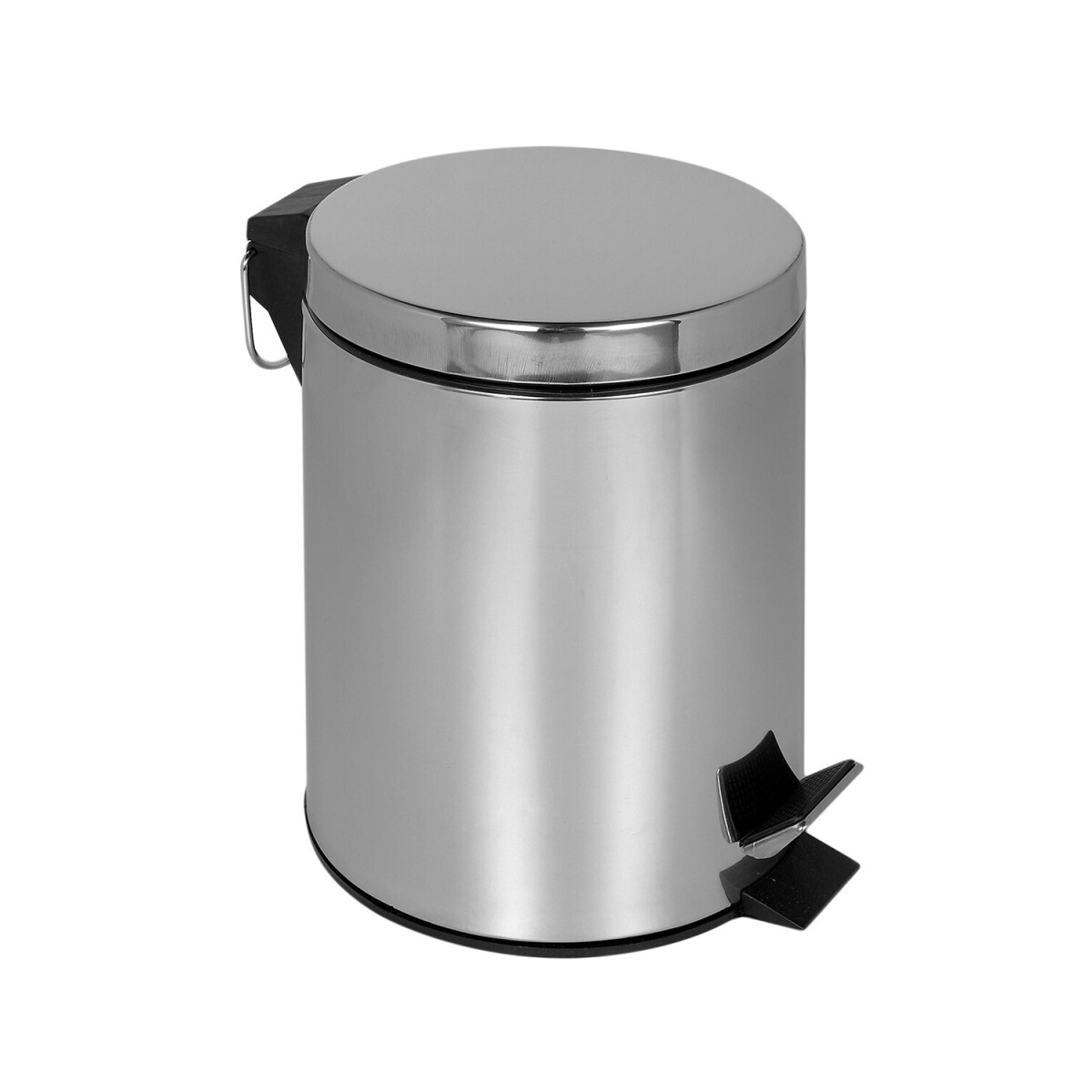 Papelera 3L plateada de acero inoxidable con pedal 