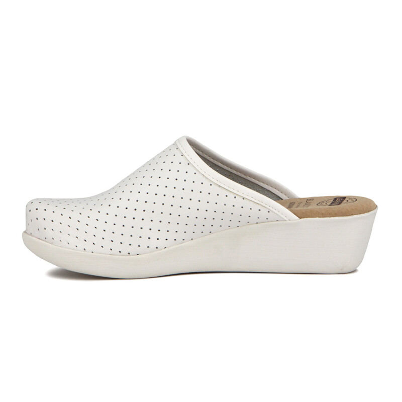 Zuecos Mujer Confort Blanditos Blanco