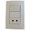 CONJ. ARMADO DE LLAVE DE COMBINACION 16A Y TOMA EUROAMERICANO 10A - BLANCO CONJ. ARMADO DE LLAVE DE COMBINACION 16A Y TOMA EUROAMERICANO 10A - BLANCO