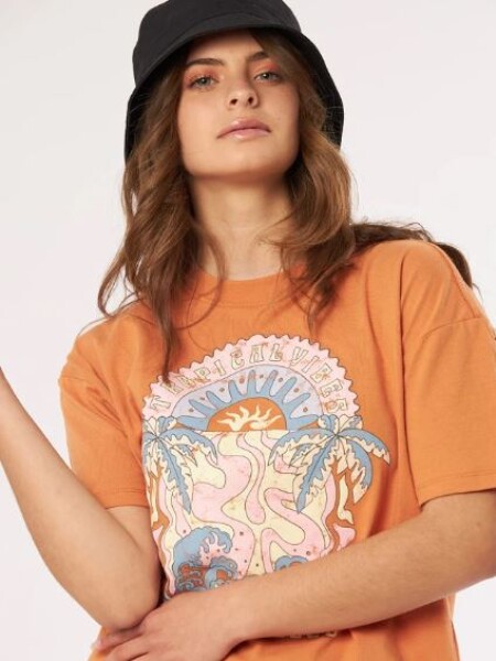 T-SHIRT RUSTY PAXA NARANJA