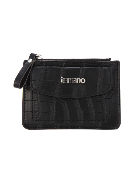 Tarjetero Croco Bruselas Negro