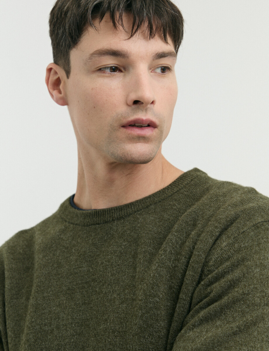 470413 SWEATER HARRINGTON URBAN Verde Claro Melange