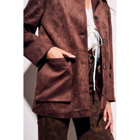 Campera Gamuza Chocolate