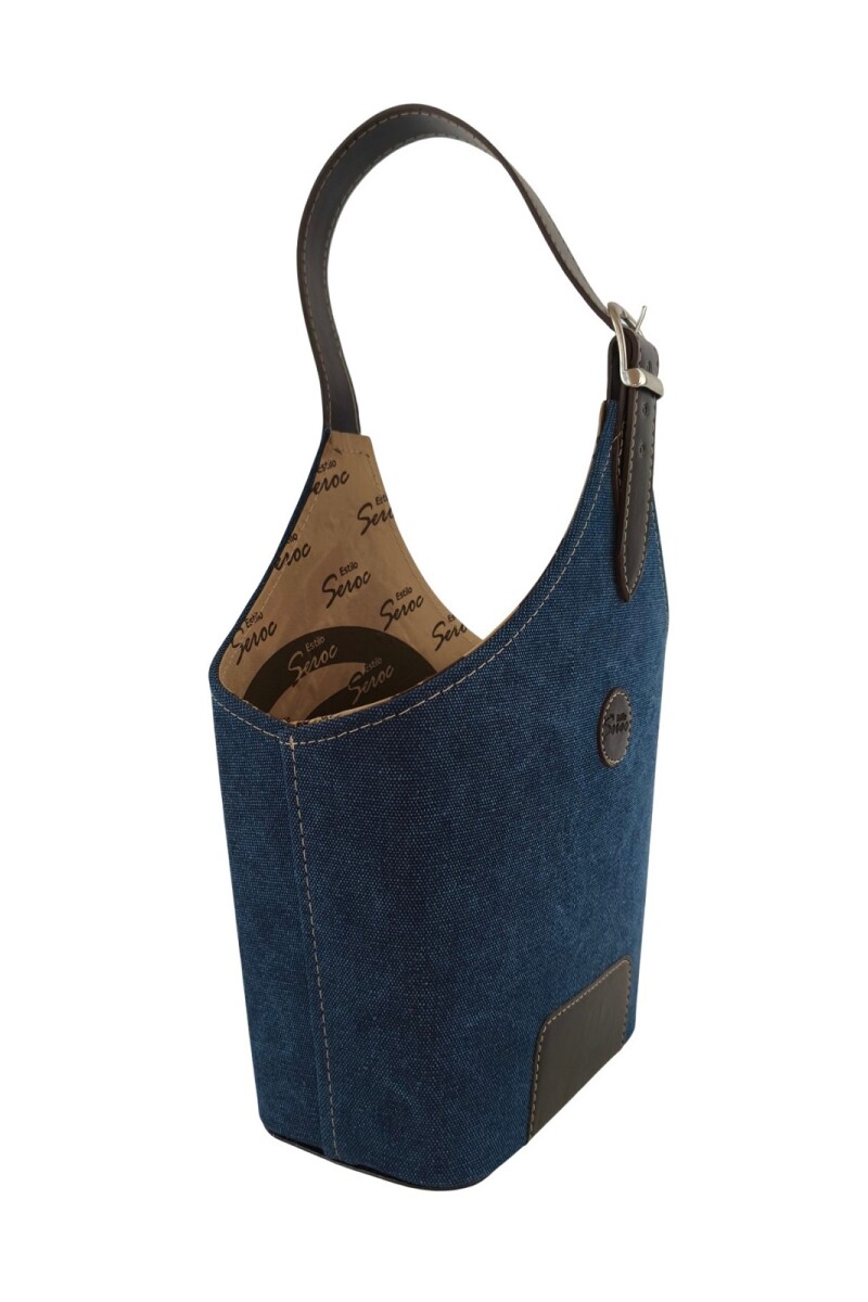 Matera canasto en lona Azul