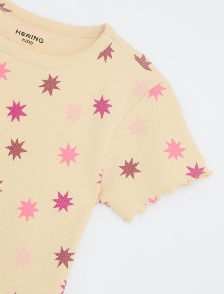 BLUSA INFANTIL ESTAMPADA CREMA