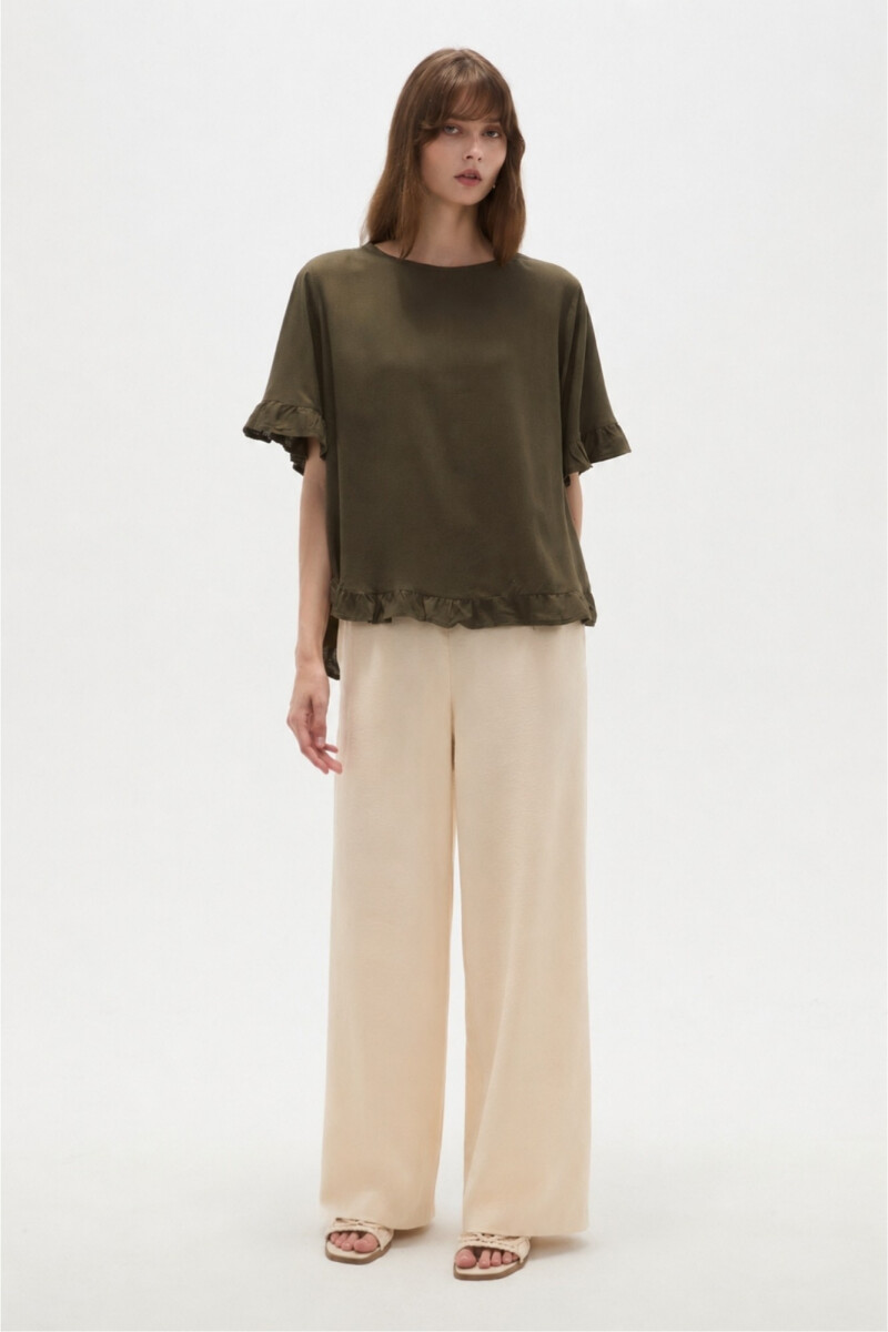Blusa Abbas - Verde Oliva Oscuro 