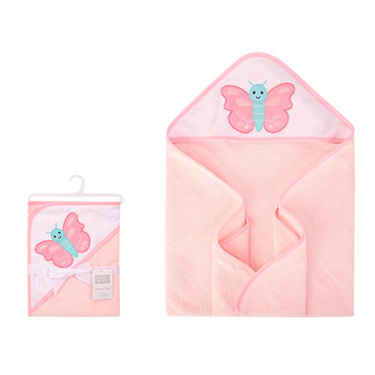 Toalla Infantil Hudson Baby Animales - ROSA-MARIPOSA 