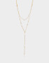 Collares Largos Perlas Collar Largo Con Perlas - Dorado