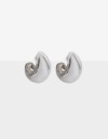 Aros Argollas Metal Argollas Chunky Plateadas - Plateado Rodio