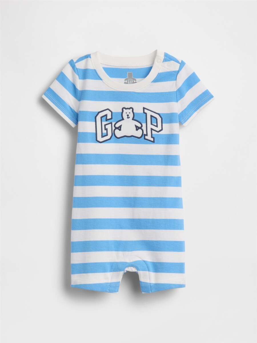 Enterito Logo Gap Bebé - Blue White Stripe 