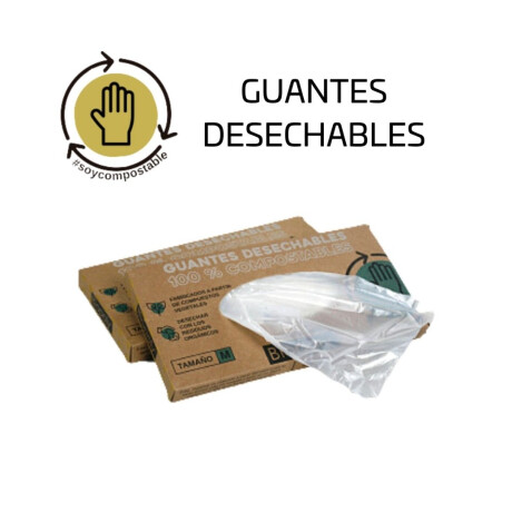 X100 Guantes desechables ecológicos compostables- transp. X100 Guantes Desechables Ecológicos Compostables- Transp.
