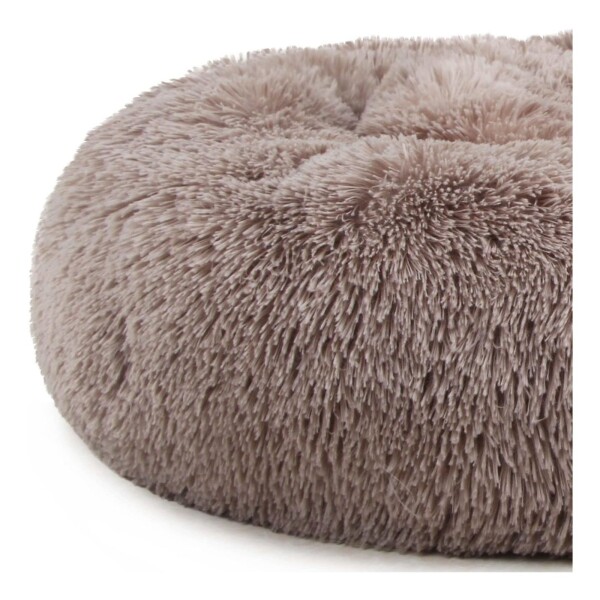 Cucha Cama Colchon Puff Plush Mascota Antiestress 60cm Color Variante MARRONCLARO