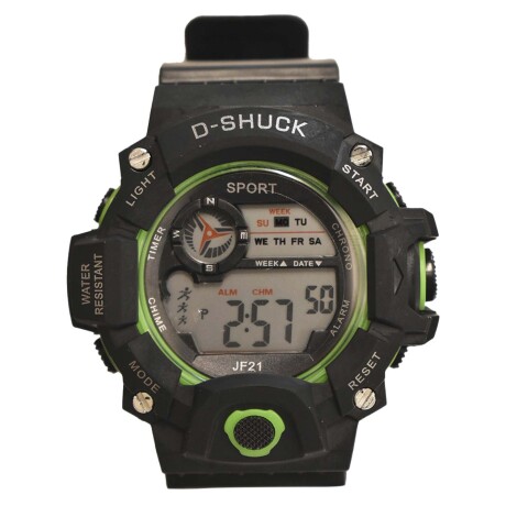Reloj Deportivo de Pulsera Waterproof Pantalla Luz p/ Hombre Verde