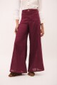 PANTALON WIDE XL LINEN SS26 Uva