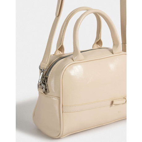 Cartera Bowling Marron Beige