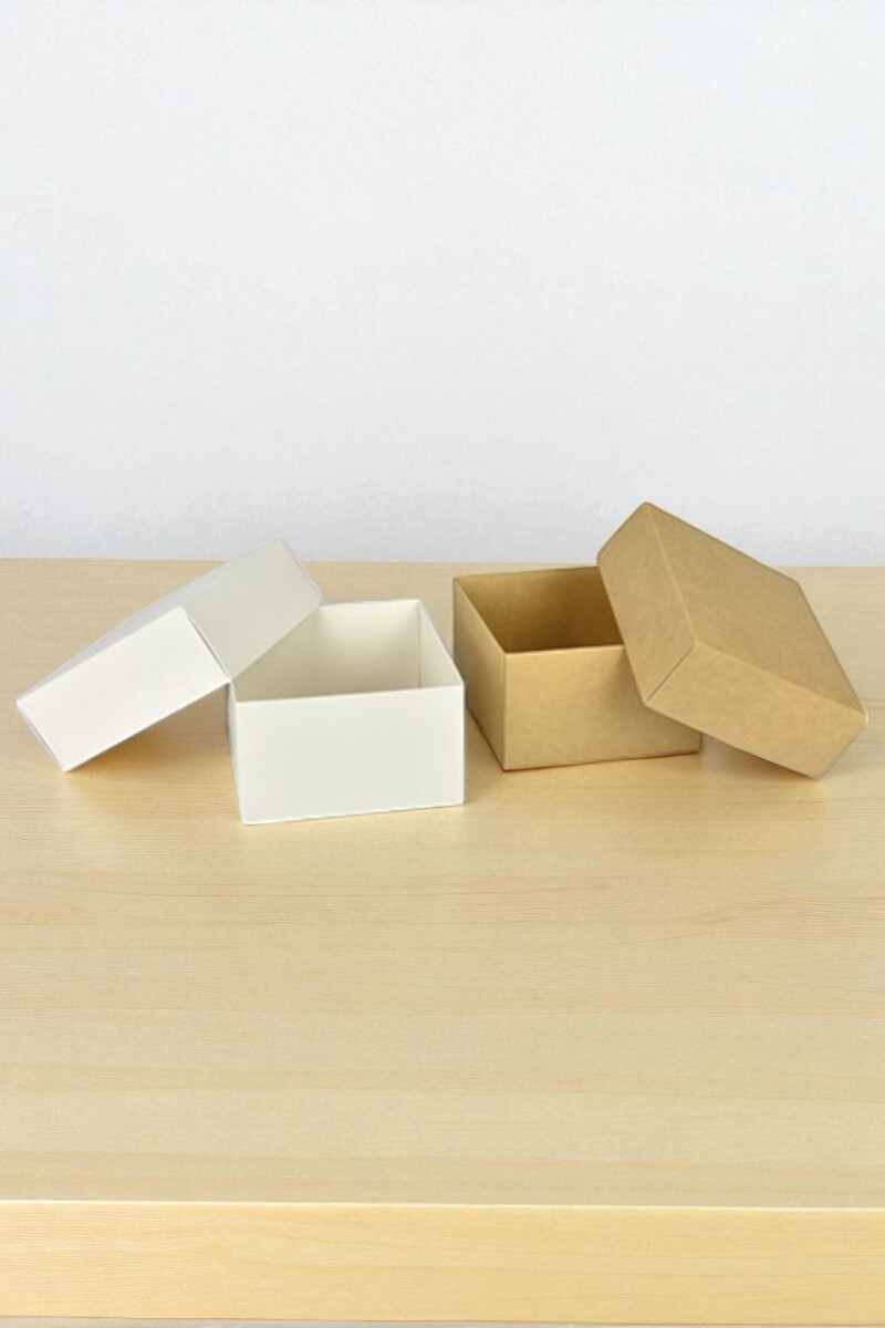 Caja Rectangular 15x16x9 cm - REVERSIBLE BLANCO MADERA 