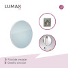 Espejo redondo de pared Lumax Diámetro 50cm Blanco