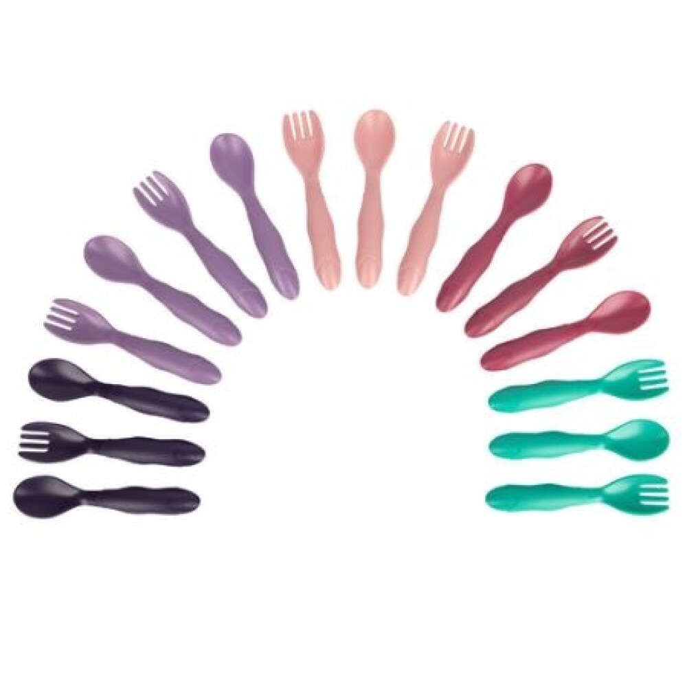 16 Pcs Cuchara Y Tenedor Nena The First Years THE FIRST YEARS 16 PCS CUCHARA Y TENEDOR NENA