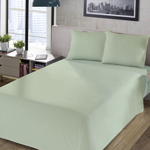 Juego Sábanas Queen Size Richmond House Lisas 100% Microfibra JADE