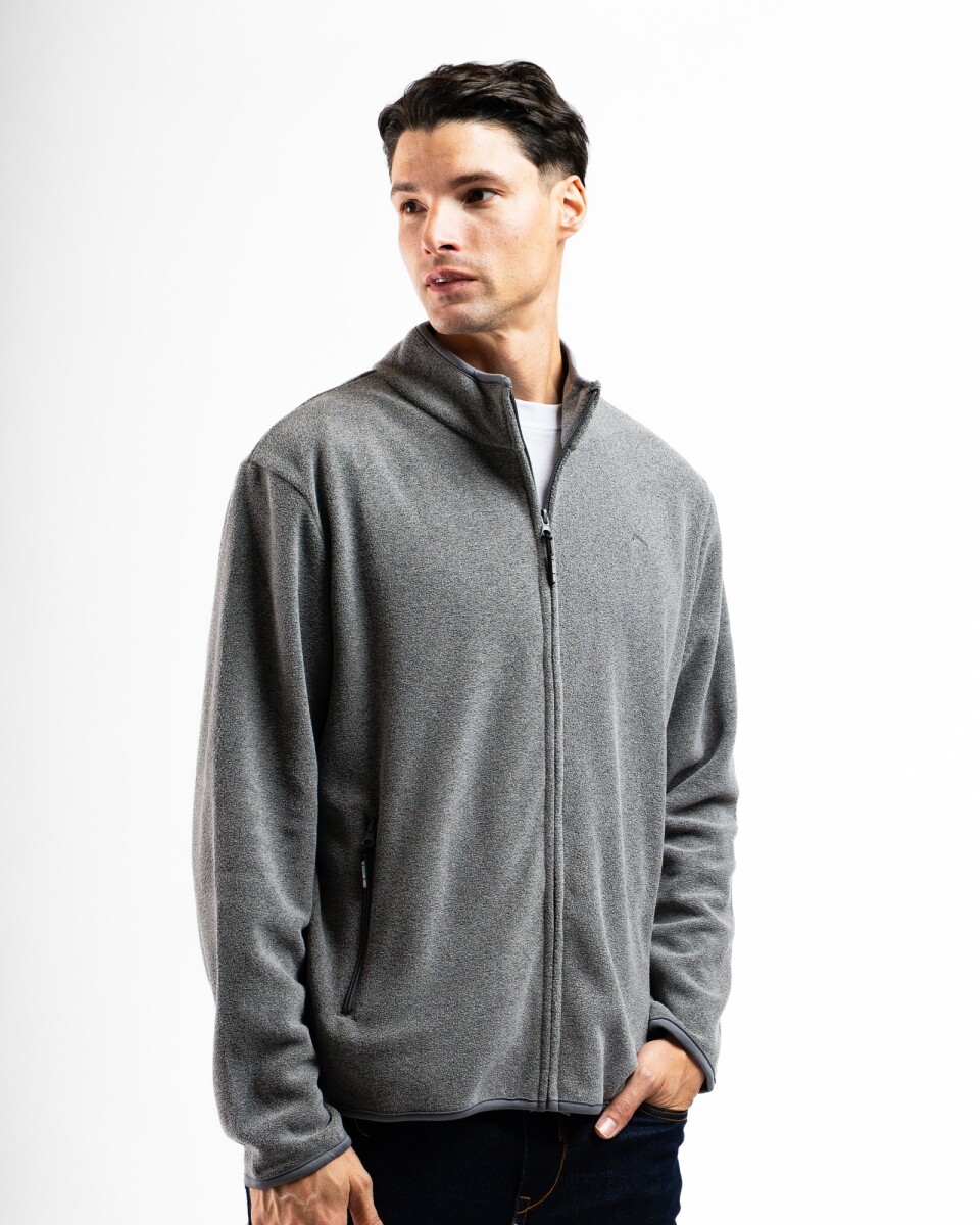 Campera Polar Alaska - Negro Melange 