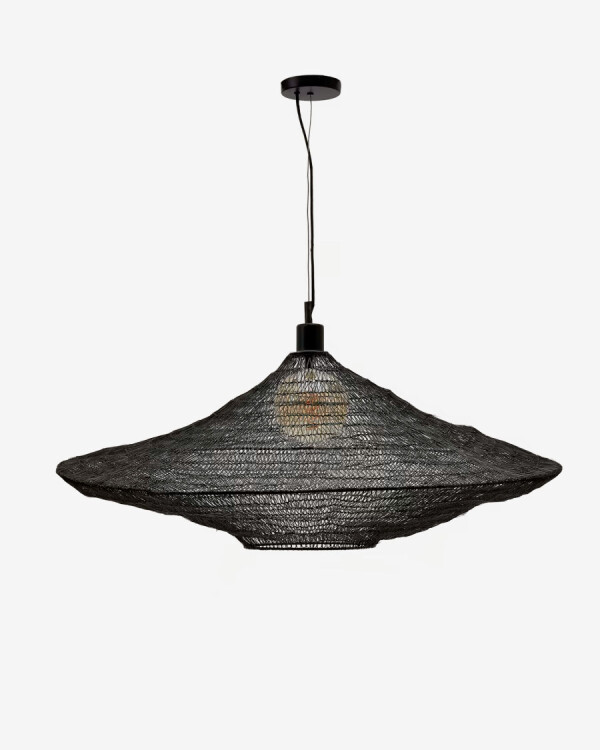 Lámpara de techo Makai de metal con acabado negro Ø 87 cm