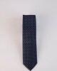 Corbata Microfibra Azul Negro Rombos