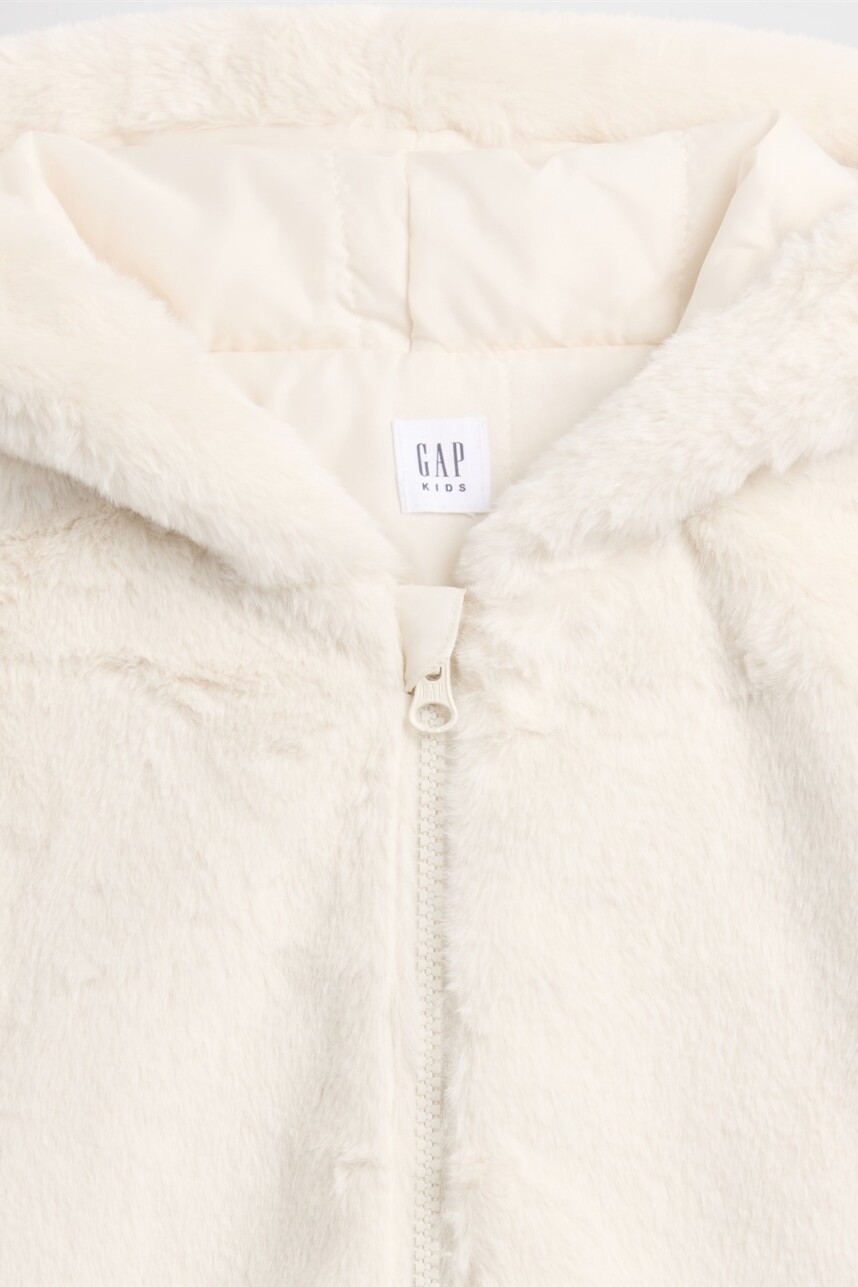 Campera Peludita Niña Ivory Frost