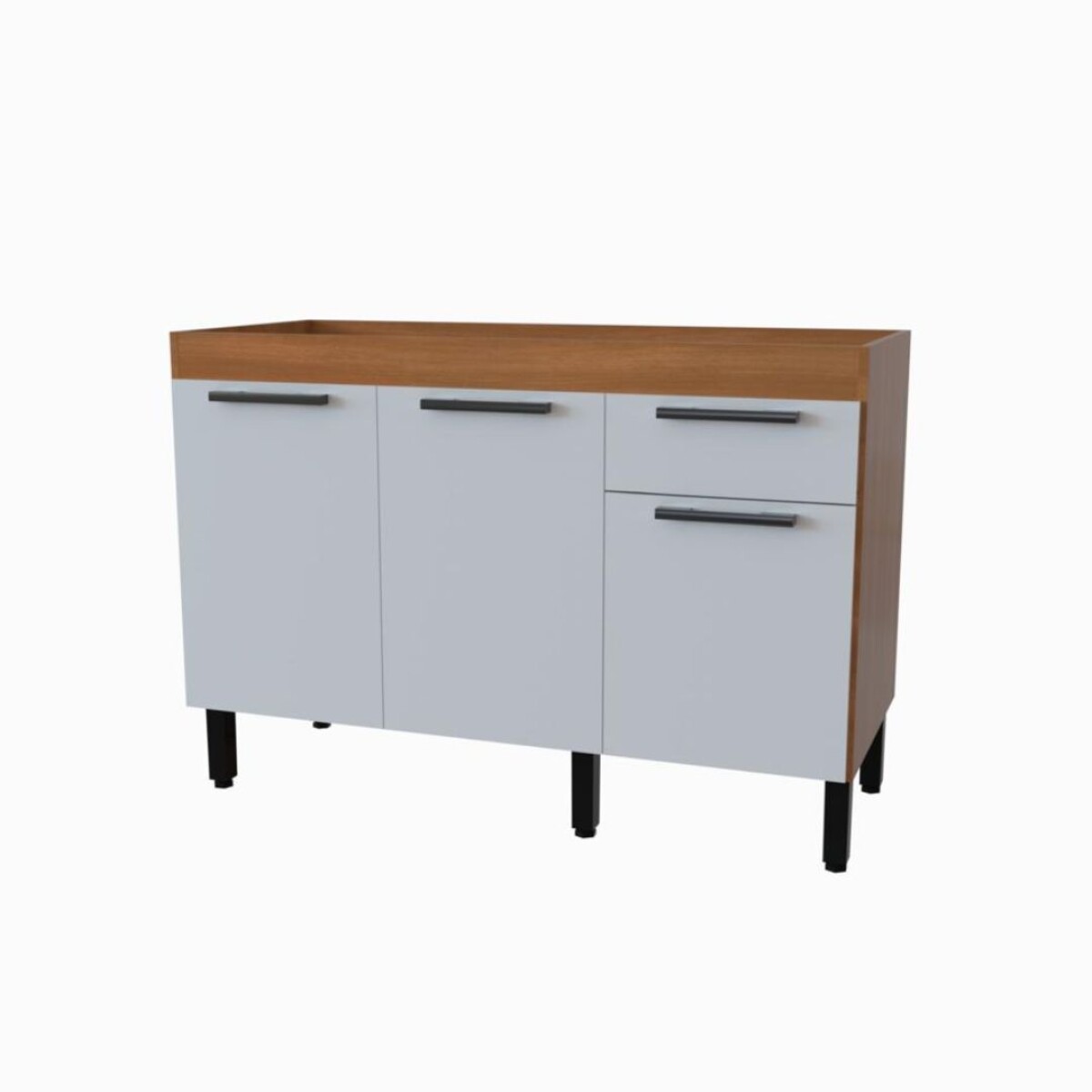 Bajo Mesada 3 Puetas 1 Cajón FIRENZE 120cm Freijo/Blanco 