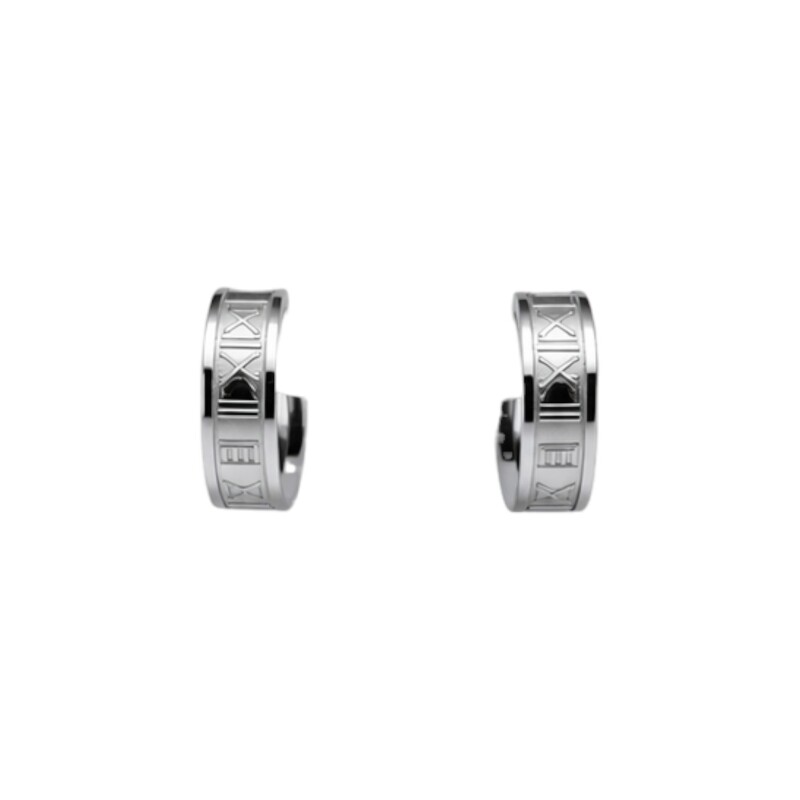 Caravanas Aros Numeros Romanos - plata 925 - CA4206 sinpiedra