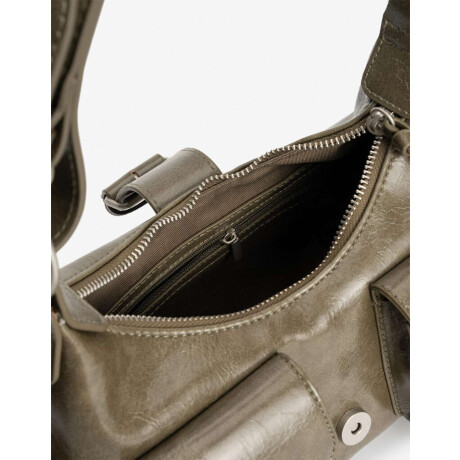 Cartera Baguette Multipocket Verde Militar