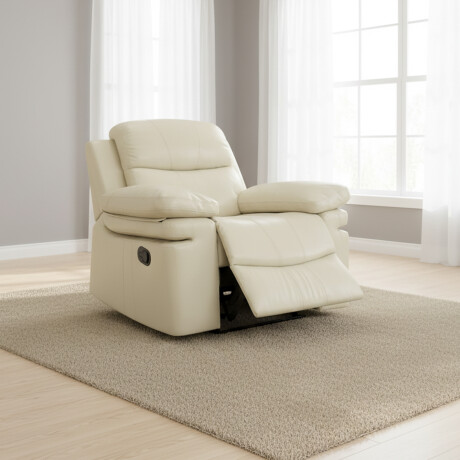 POLTRONA RECLINABLE 1 CUERPO PU NATURAL-BEIGE MR2138 CREAM