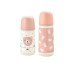Set x2 biberones Suavinex 270ml + 360ml - Prints bear rosa