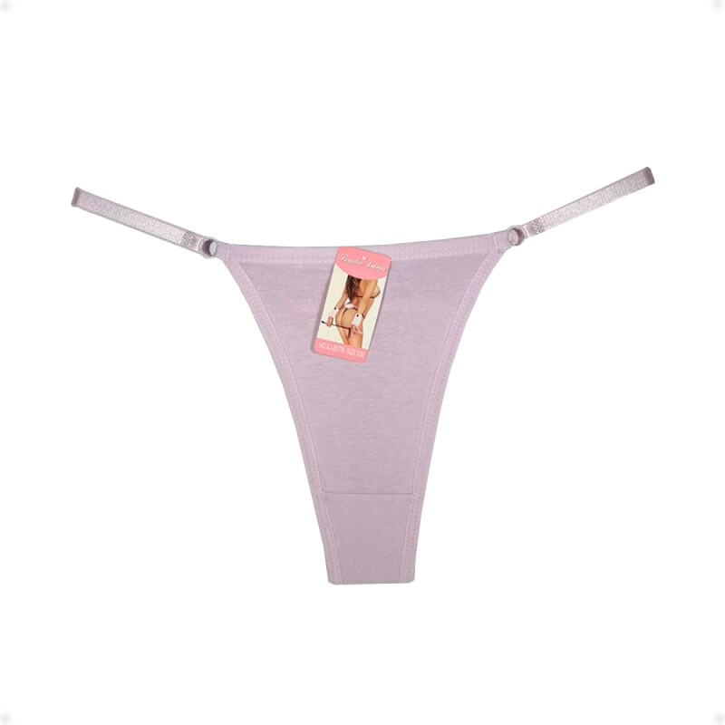 Tanga Colaless Ajustable De Encaje Trasero Lila
