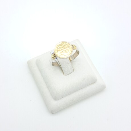 Anillo Religioso de Plata 925 con double en Oro 18k. San Benito. Anillo Religioso de Plata 925 con double en Oro 18k. San Benito.