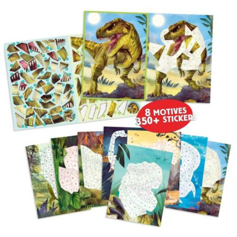 Stickers por numeros - Dino World Stickers Por Numeros - Dino World