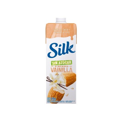 Leche Vegetal Silk Almendra Vainilla sin azúcar 1L Bebida Silk Alm Vain S/a 1l
